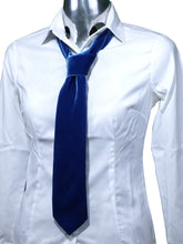 CONRAD Women's 3-fold tie in light blue silk and viscose velvet